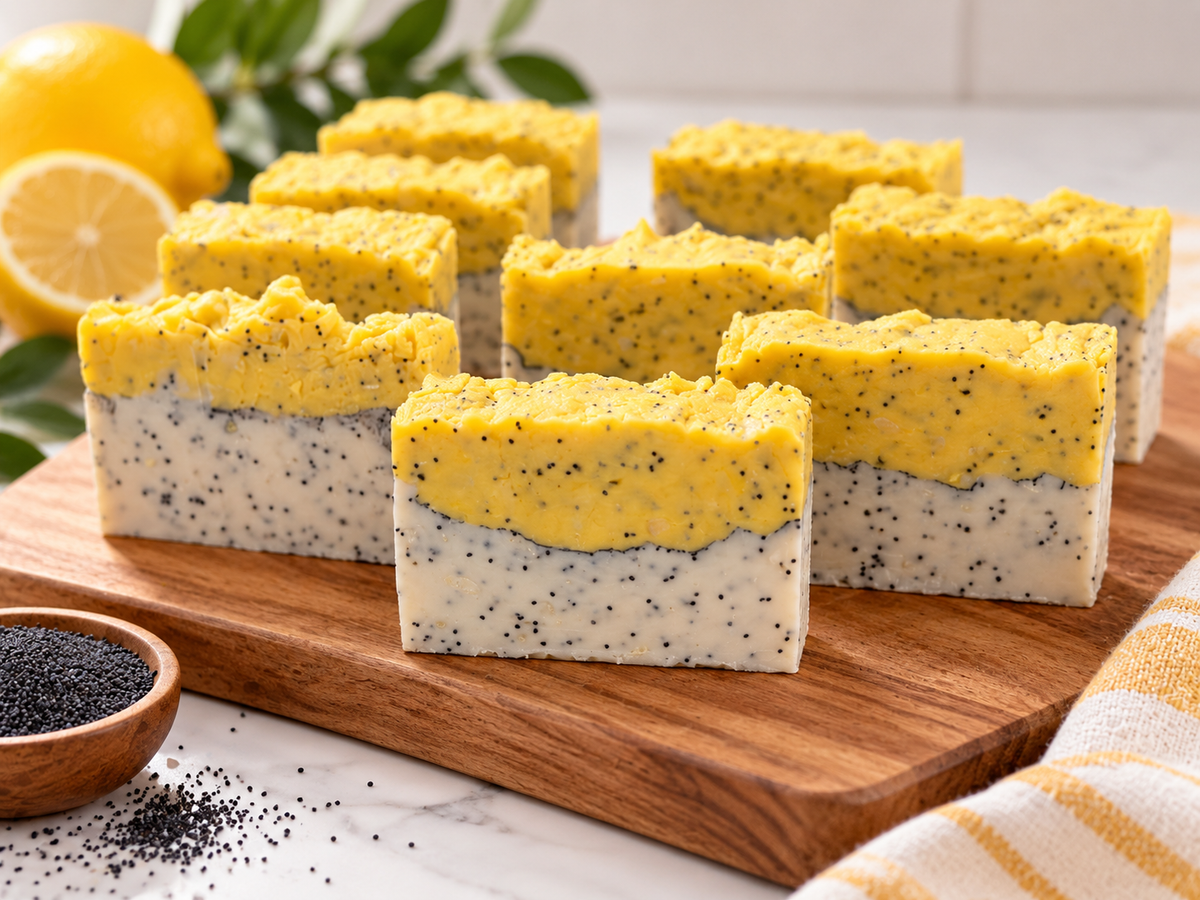 Lemon Poppy Seed – Handcrafted Soap.